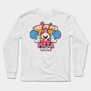 Retro Pizza Dude Long Sleeve T-Shirt